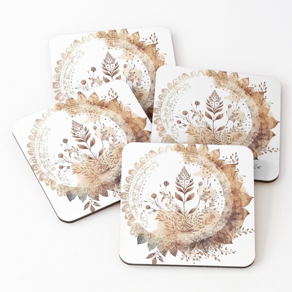 Item preview, A Leaf Inspired Bohemian Watercolor Circle - Boho Chic Patterns designed and sold by GVRDesign.