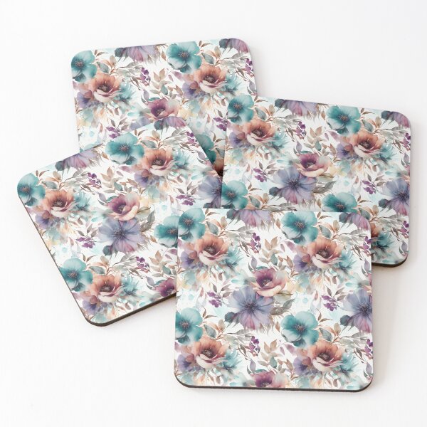 Item preview, Watercolour floral wallpaper designed and sold by Mrdrey.
