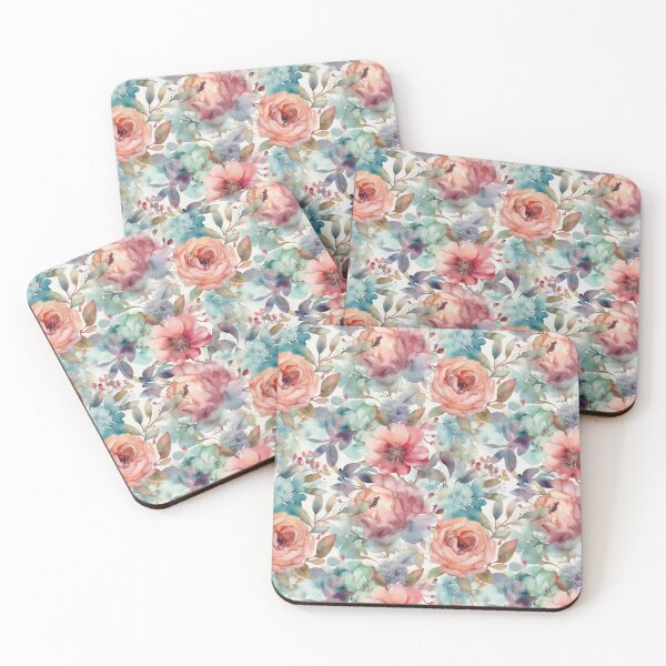 Item preview, Watercolour floral wallpaper designed and sold by Mrdrey.
