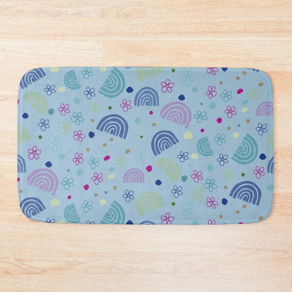 Item preview, Rainbow and Flowers in blue designed and sold by paulabidiman.