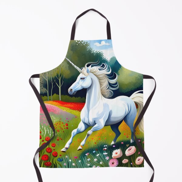 Item preview, White Unicorn Prancing in Meadow designed and sold by AuroraSpringer.
