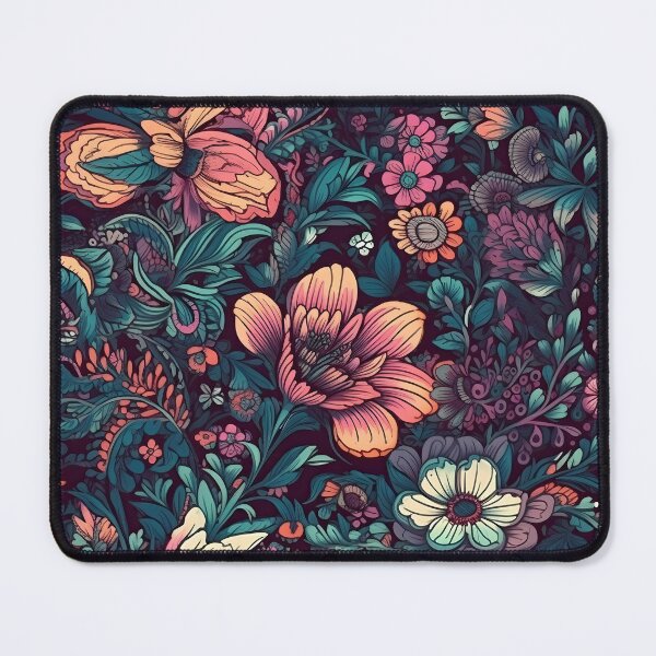Item preview, Dark Radiance Hand-Painted Style Digital Floral Print designed and sold by ClericDesign.