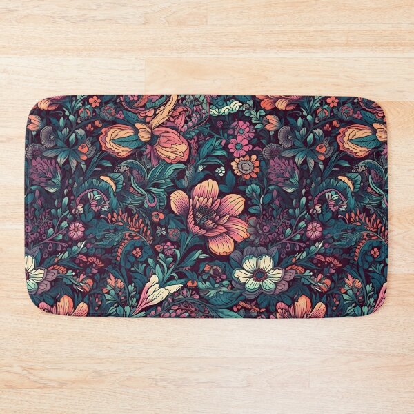 Item preview, Dark Radiance Hand-Painted Style Digital Floral Print designed and sold by ClericDesign.