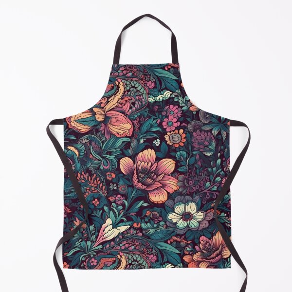 Item preview, Dark Radiance Hand-Painted Style Digital Floral Print designed and sold by ClericDesign.