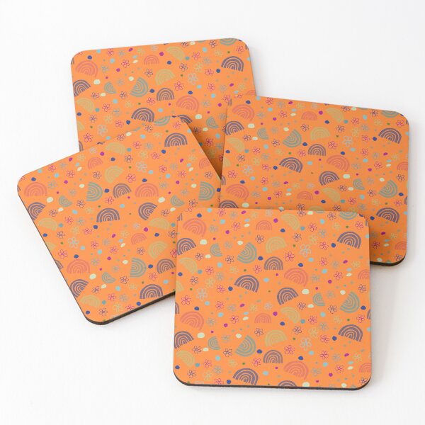 Item preview, Rainbow and Flowers in Orange designed and sold by paulabidiman.
