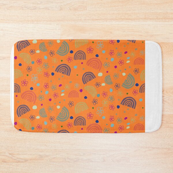 Item preview, Rainbow and Flowers in Orange designed and sold by paulabidiman.