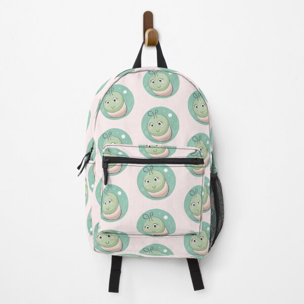 Item preview, Super Cute Snail 9 in Cool green and peach Colors Swirly Spiral Sweet Slider designed and sold by Vicki Noble Art.