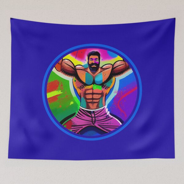 Item preview, Colorful muscle daddy designed and sold by muscledaddies.