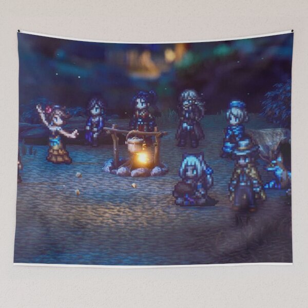 Item preview, Octopath Traveler 2 Campfire Party designed and sold by kawaiicrossing.
