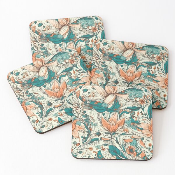 Item preview, Exquisite Hand-Painted Style Digital Floral Pattern designed and sold by ClericDesign.