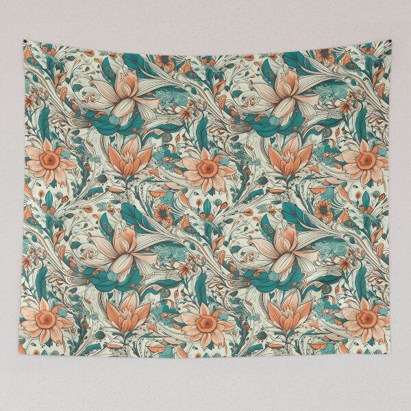 Item preview, Exquisite Hand-Painted Style Digital Floral Pattern designed and sold by ClericDesign.