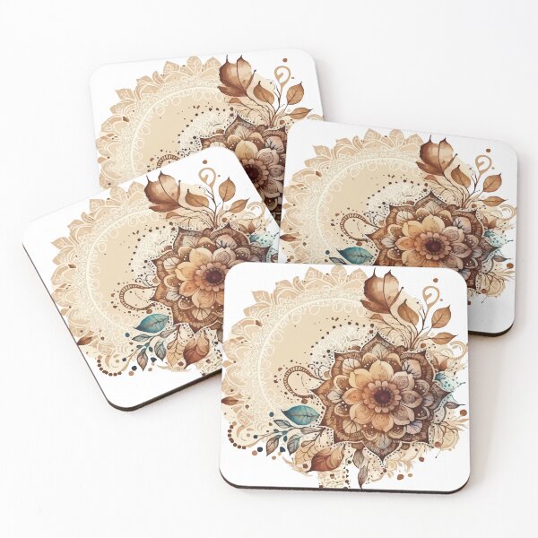 Item preview, A Bold Sienna Flower Bohemian Watercolor - Boho Chic Patterns designed and sold by GVRDesign.