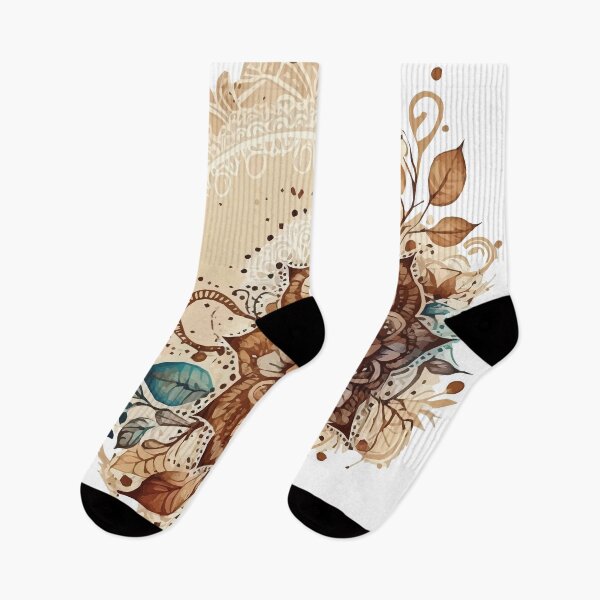 Item preview, A Bold Sienna Flower Bohemian Watercolor - Boho Chic Patterns designed and sold by GVRDesign.