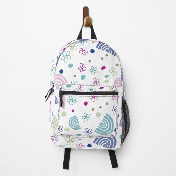 Item preview, Rainbows and flowers in white designed and sold by paulabidiman.