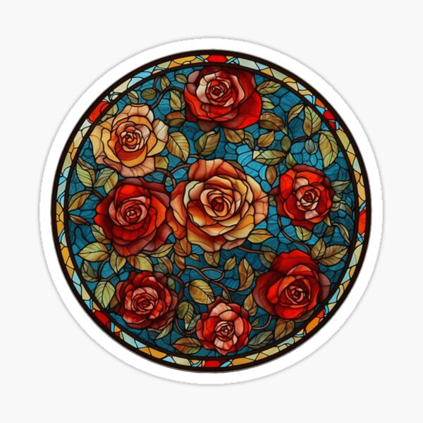 Item preview, Stained Glass Rose designed and sold by 9livescanvas.