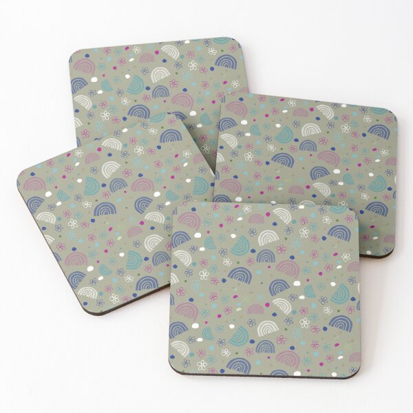 Item preview, Rainbows and flowers in green designed and sold by paulabidiman.