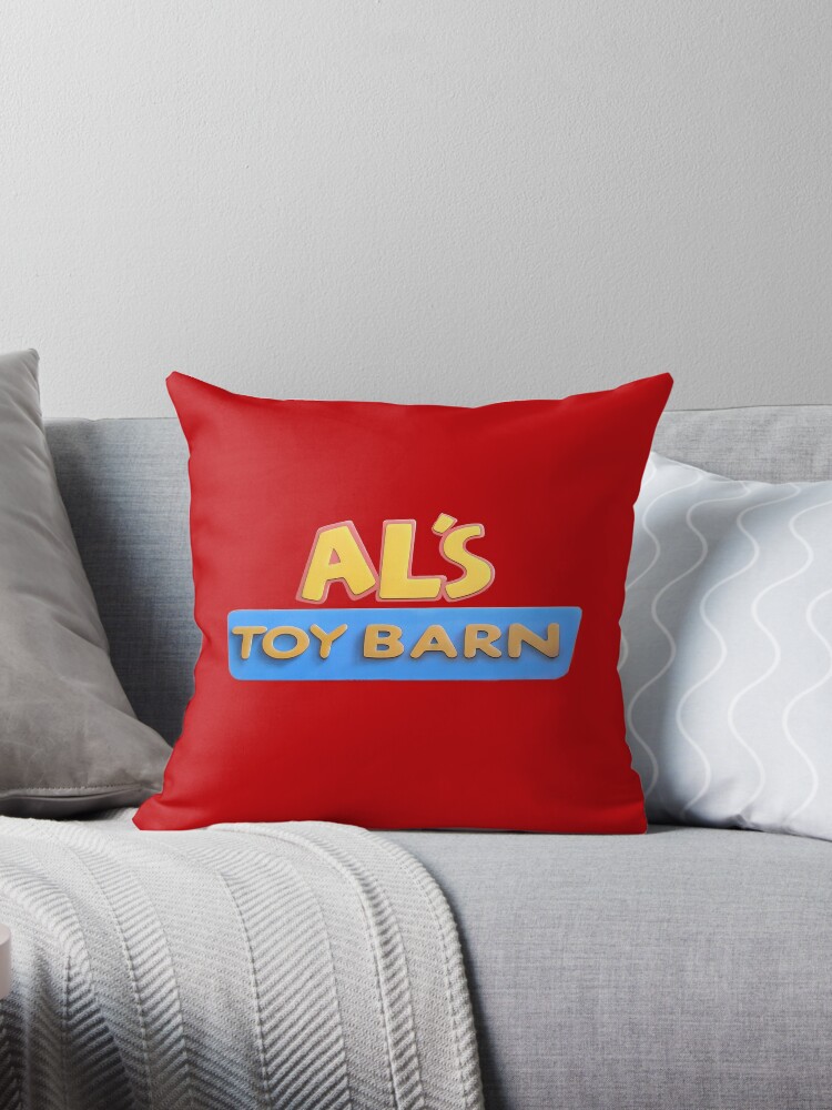 Al S Toy Barn Replica Throw Pillow By Mammothtank Redbubble