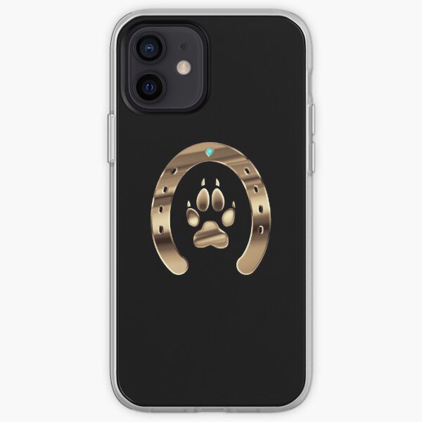 Horse shoe and canine paw print iPhone Soft Case