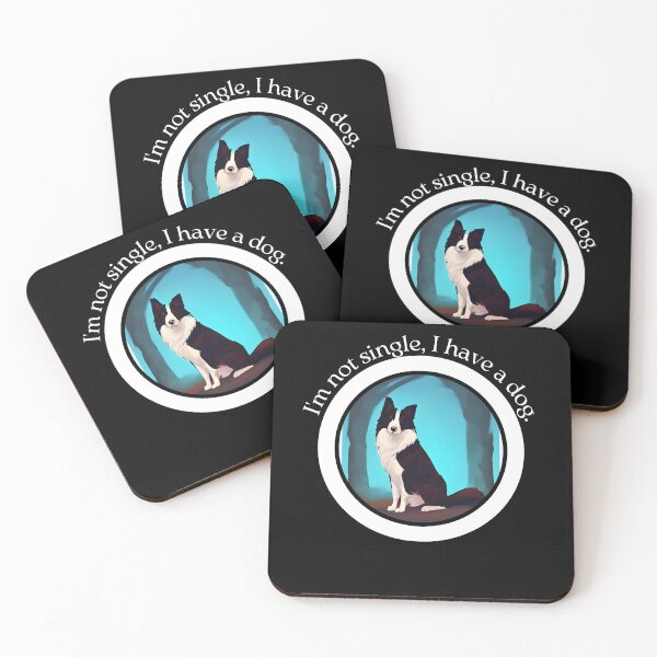 Item preview, Border Collie - Not Single, I Have a Dog - Funny Gift for Dog Lovers - Ai Generated Image designed and sold by Mechanical-Artt.