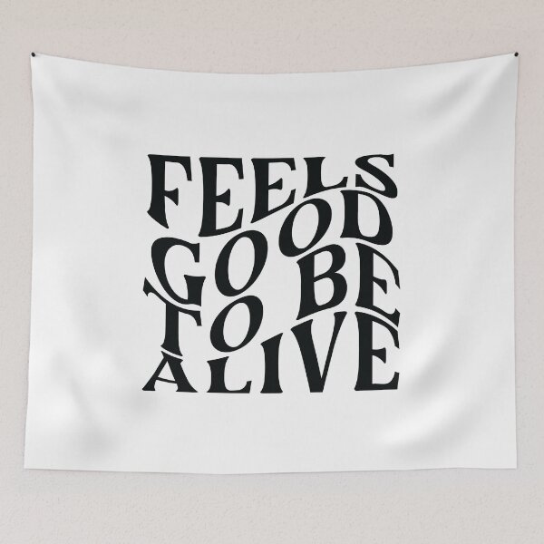 Item preview, Feels good to be alive black design designed and sold by atelierallaire.
