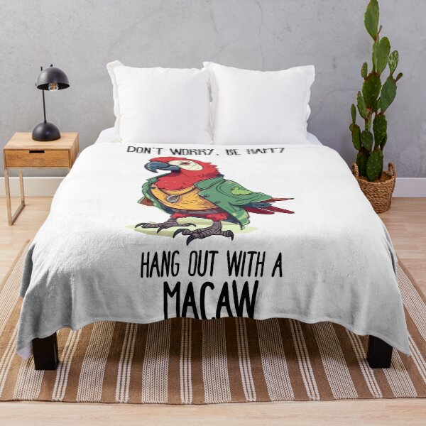 Item preview, Don't worry, be happy, hang out with a macaw designed and sold by TomDarche.