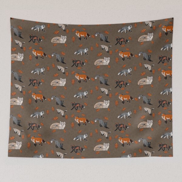 Item preview, Red Foxes Morphs in Brown designed and sold by Ashley Gagnon.