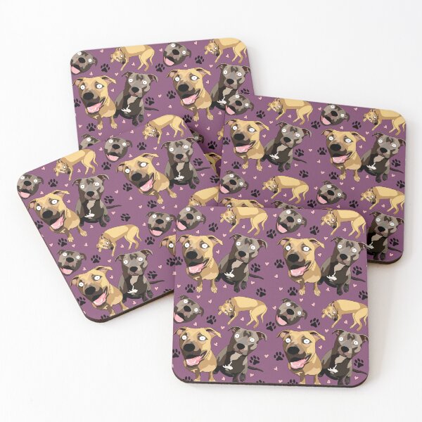 Item preview, Bear and Fred the Pitbulls designed and sold by FLUFFSforSTUFF.
