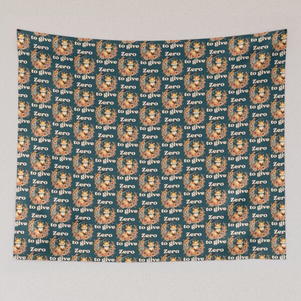 Item preview, Zero Fox To Give: A beautiful serene fox sitting on a quarter moon surrounded by flowers. designed and sold by JoyOfHopeStore.