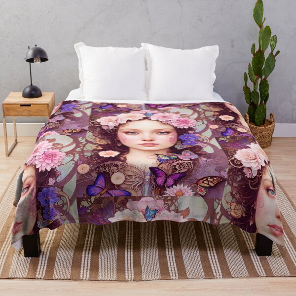 Item preview, Art Nouveau Butterflies Lady designed and sold by AiAestheticPics & More....