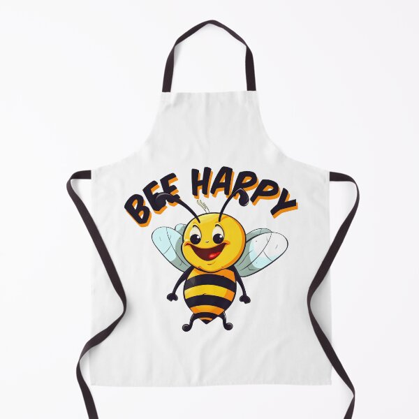 Item preview, Bee happy, cute bee smiling designed and sold by RetroNeon.