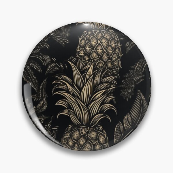 Aperçu de l'œuvre Ananas Express Noir & Or créée et vendue par patternwave.