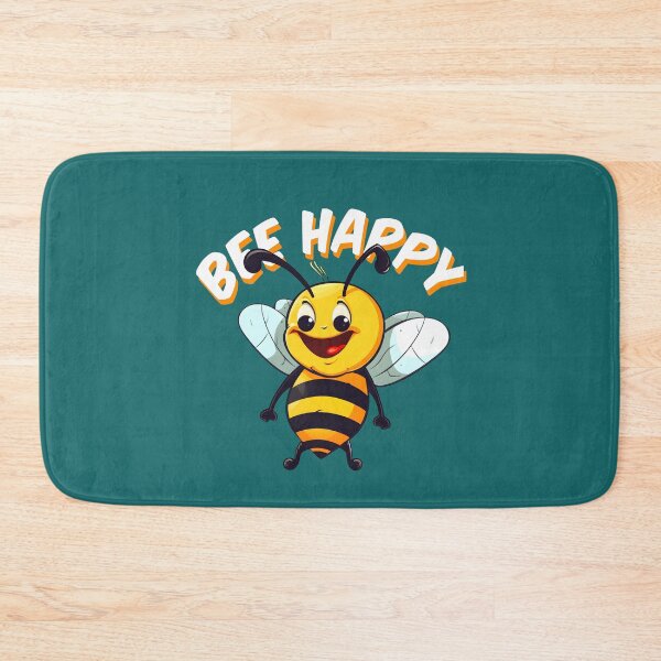 Item preview, Bee happy, cute bee smiling designed and sold by RetroNeon.