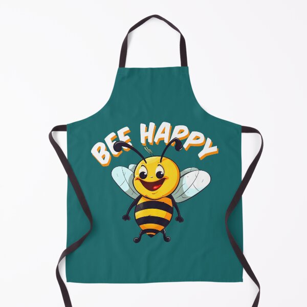 Item preview, Bee happy, cute bee smiling designed and sold by RetroNeon.