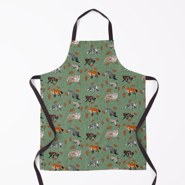 Item preview, Red Foxes Morphs in Sage designed and sold by Ashley Gagnon.