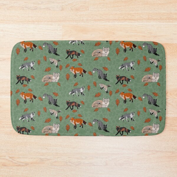 Item preview, Red Foxes Morphs in Sage designed and sold by Ashley Gagnon.