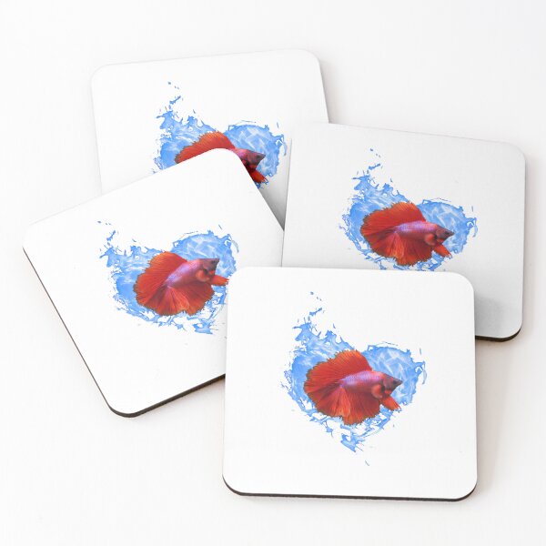 Item preview, Red Betta Fish In Blue Flame Heart designed and sold by Heathermarie321.