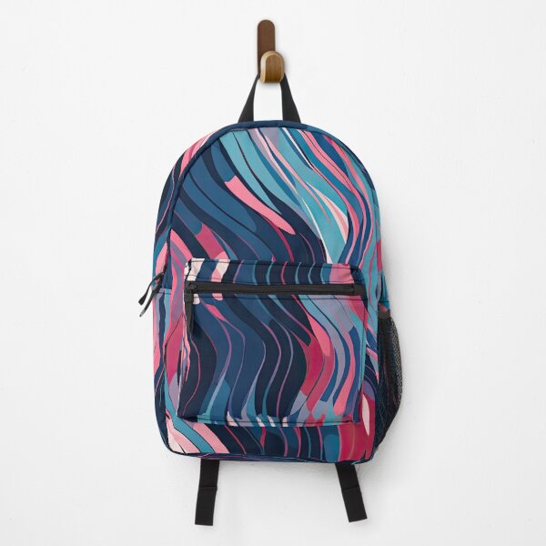 Artikelvorschau, Abstrakte rosa und blaue Wellenlinien 1 entworfen und verkauft von ClericDesign.