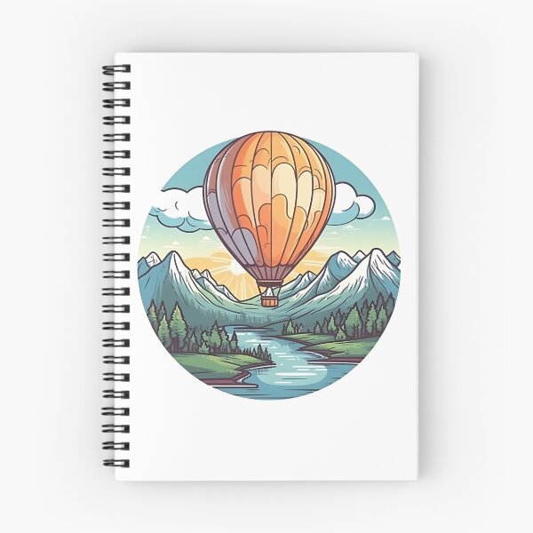 Aperçu de l'œuvre Autocollant/Aimant Scenic Hot Air Balloon Ride créée et vendue par ColorStudioArt.
