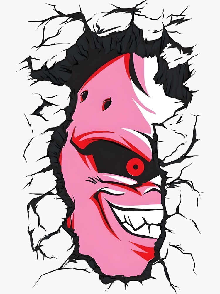 Buu Outline Sticker for Sale by awallac