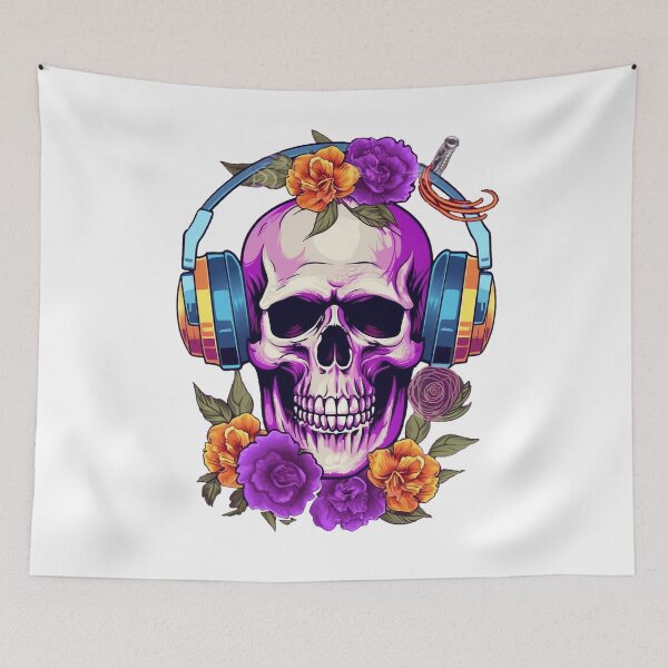 Item preview, Sonorous Heritage: Combine music and nature with our unique skull design designed and sold by LoveHateArt.