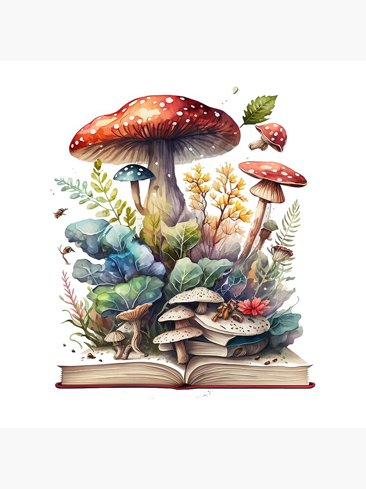 Mushroom bookmark in watercolor and ink : r/Illustration