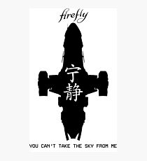 Serenity - you can't take the sky from me Photographic Print