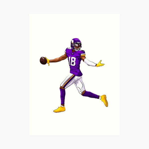 Hit'em With The Griddy Justin Jefferson Minnesota Football Art Print by  Farly Datau - Fine Art America