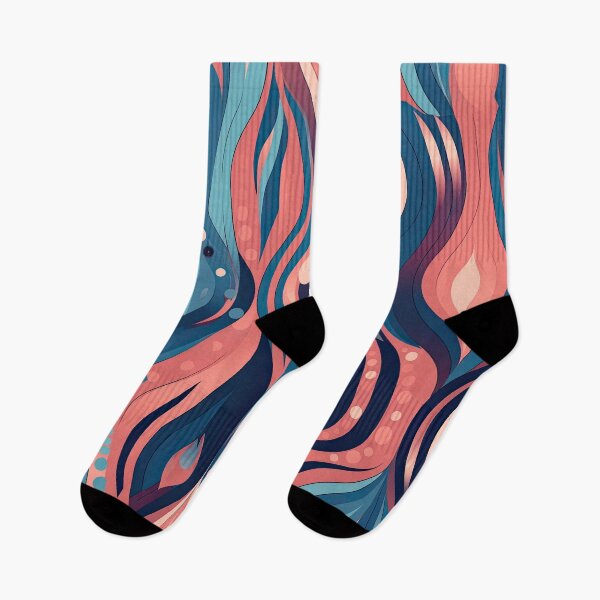 Item preview, Abstract Pink and Blue Wavy Lines 2 designed and sold by ClericDesign.
