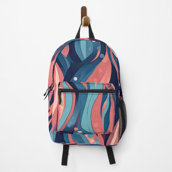 Artikelvorschau, Abstrakte rosa und blaue Wellenlinien 2 entworfen und verkauft von ClericDesign.