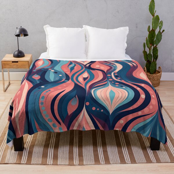 Item preview, Abstract Pink and Blue Wavy Lines 2 designed and sold by ClericDesign.