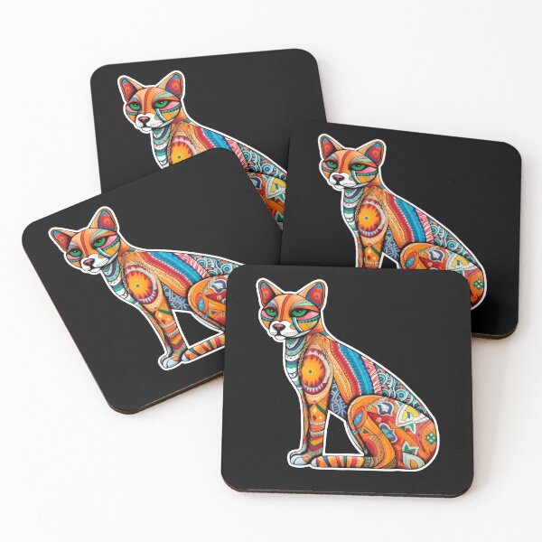 Item preview, Cougar Alebrije (Spirit Guide) Colorful Folk Art from Oaxaca, Mexico | AI Gen. designed and sold by Hazmat-AI7.