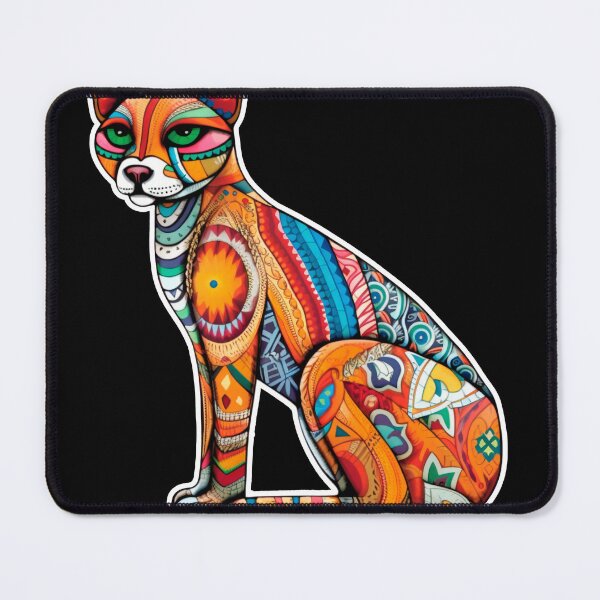 Item preview, Cougar Alebrije (Spirit Guide) Colorful Folk Art from Oaxaca, Mexico | AI Gen. designed and sold by Hazmat-AI7.