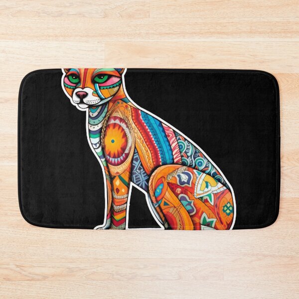 Item preview, Cougar Alebrije (Spirit Guide) Colorful Folk Art from Oaxaca, Mexico | AI Gen. designed and sold by Hazmat-AI7.