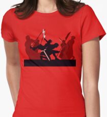 Kylo Ren and Rey vs. Snoke's Praetorian Guard Women's Fitted T-Shirt
